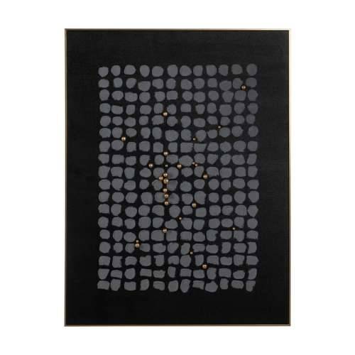 Slika Crna Siva Apstraktno 90 x 3,5 x 120 cm Cijena