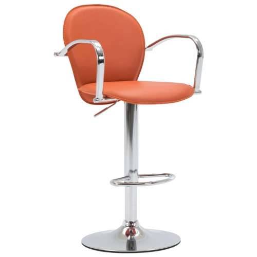 Barski stolci s naslonom 2 kom narančasti od umjetne kože Cijena