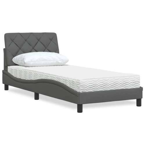 Krevet s madracem tamnosivi 80x200cm od tkanine - Tamno siva 80 x 200 cm Cijena