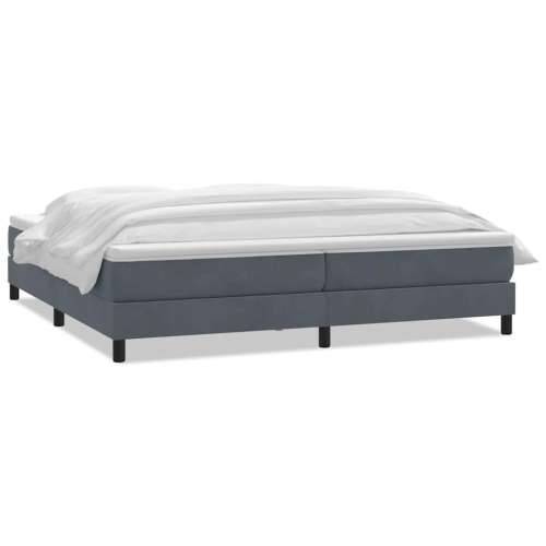 Box spring krevet s madracem tamnosivi 200x210 cm baršunasti - Tamno siva 200 x 210 cm 25 cm Cijena