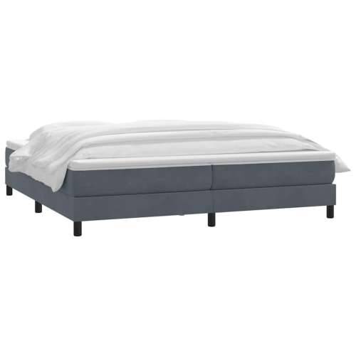 Box spring krevet s madracem tamnosivi 200x210 cm baršunasti - Tamno siva 200 x 210 cm 25 cm Cijena