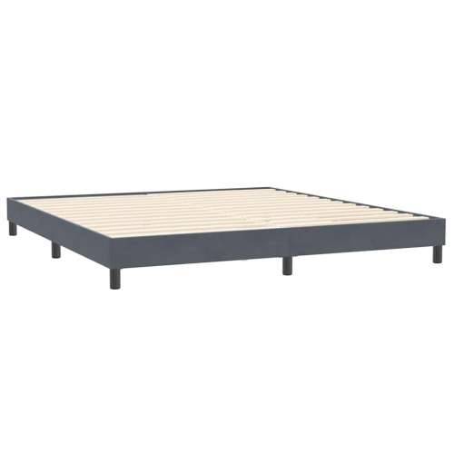 Box spring krevet s madracem tamnosivi 200x210 cm baršunasti - Tamno siva 200 x 210 cm 25 cm Cijena