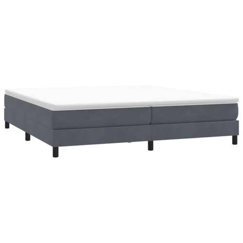 Box spring krevet s madracem tamnosivi 200x210 cm baršunasti - Tamno siva 200 x 210 cm 25 cm Cijena