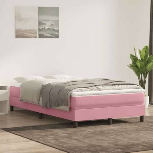 Box Spring krevet s madracem ružičasti 120x220 cm samt - Ružičasta 120 x 220 cm 25 cm Cijena