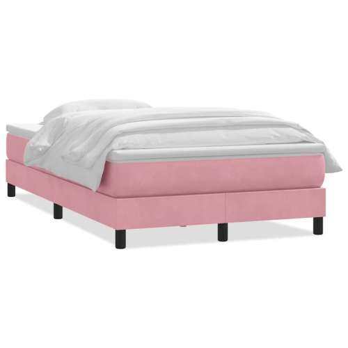 Box Spring krevet s madracem ružičasti 120x220 cm samt - Ružičasta 120 x 220 cm 25 cm Cijena