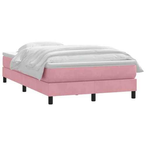 Box Spring krevet s madracem ružičasti 120x220 cm samt - Ružičasta 120 x 220 cm 25 cm Cijena