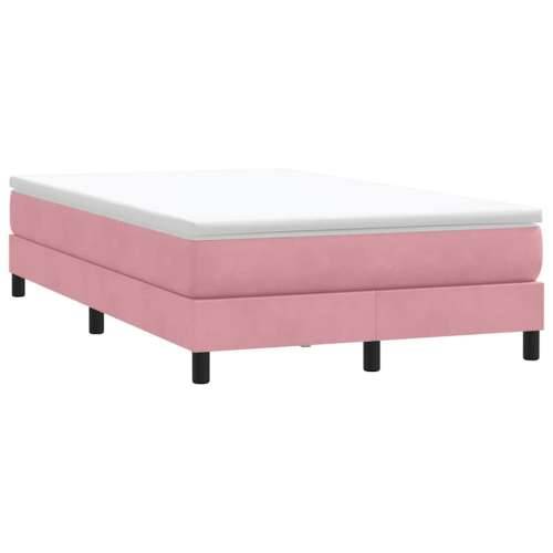 Box Spring krevet s madracem ružičasti 120x220 cm samt - Ružičasta 120 x 220 cm 25 cm Cijena