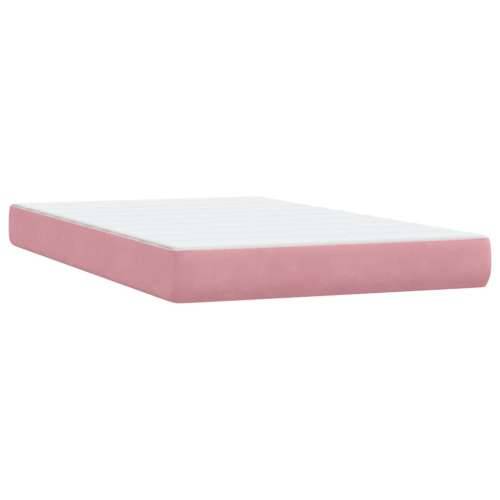 Box Spring krevet s madracem ružičasti 120x220 cm samt - Ružičasta 120 x 220 cm 25 cm Cijena