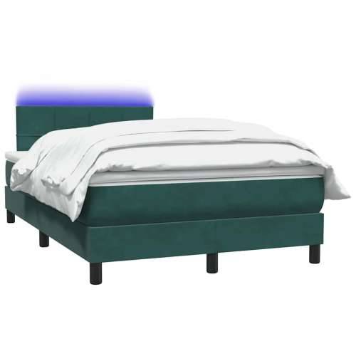 Box spring krevet s madracem tamnozeleni 120x210 cm baršunasti - Tamnozelena 120 x 210 cm Blok s kvadratima Cijena