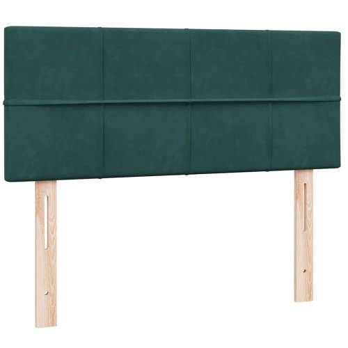 Box spring krevet s madracem tamnozeleni 120x210 cm baršunasti - Tamnozelena 120 x 210 cm Blok s kvadratima Cijena