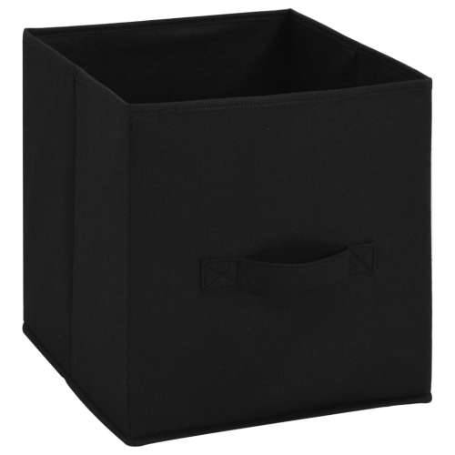 Ormarić za pohranu s 4 platnene košare crni 63x30x71 cm čelični - Crna 1 Cijena