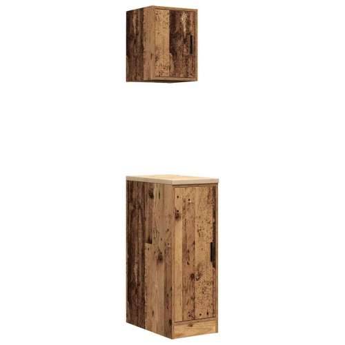 Garažni ormarići 2 kom boja drva konstruirano drvo - Staro drvo 30 x 51 x 85 cm 1 1 vrata Cijena
