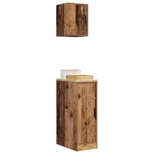Garažni ormarići 2 kom boja drva konstruirano drvo - Staro drvo 30 x 51 x 85 cm 1 1 vrata Cijena