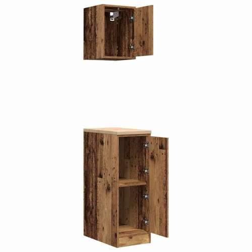 Garažni ormarići 2 kom boja drva konstruirano drvo - Staro drvo 30 x 51 x 85 cm 1 1 vrata Cijena