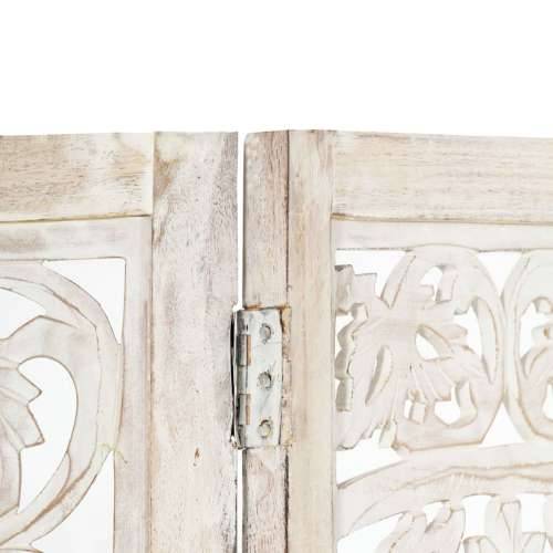 Sobna pregrada s 3 panela bijela 120x165 cm masivno drvo manga Cijena