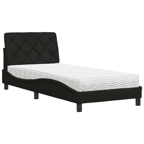 Krevet s madracem crni 80 x 200 cm od tkanine - Crna 80 x 200 cm Cijena