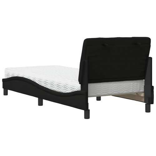 Krevet s madracem crni 80 x 200 cm od tkanine - Crna 80 x 200 cm Cijena