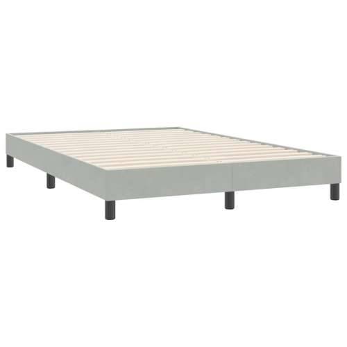 Krevet s oprugama i madracem svjetlosivi 140x220 cm baršunasti - Svjetlosiva 140 x 220 cm 25 cm Cijena