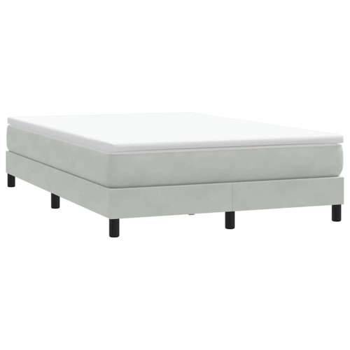 Krevet s oprugama i madracem svjetlosivi 140x220 cm baršunasti - Svjetlosiva 140 x 220 cm 25 cm Cijena