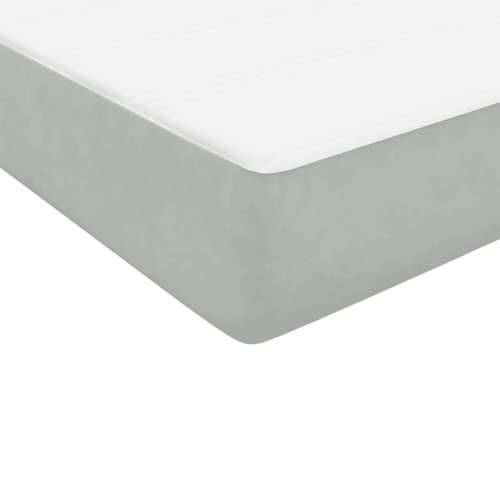 Krevet s oprugama i madracem svjetlosivi 140x220 cm baršunasti - Svjetlosiva 140 x 220 cm 25 cm Cijena