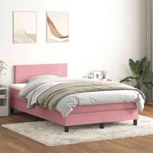 Box Spring krevet s madracem ružičasti 120x220 cm samt - Ružičasta 120 x 220 cm Gladak dizajn Cijena