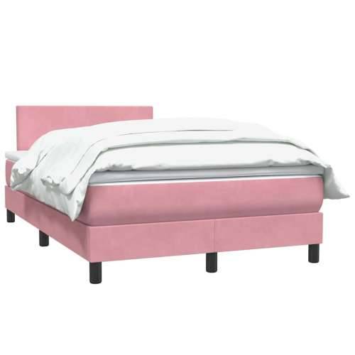 Box Spring krevet s madracem ružičasti 120x220 cm samt - Ružičasta 120 x 220 cm Gladak dizajn Cijena
