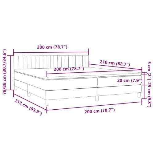 Box Spring krevet s madracem ružičasti 200x210 cm samt - Ružičasta 200 x 210 cm Okomite pruge Cijena