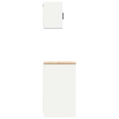 Garažni ormarići 2 kom bijeli od konstruiranog drva - Bijela 30 x 51 x 85 cm 1 2 police Cijena