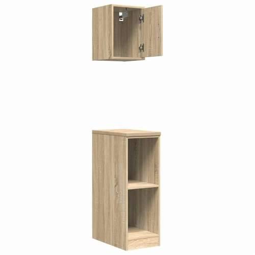 Garažni ormarići 2 kom boja hrasta sonome od konstruiranog drva - sonoma hrast 30 x 51 x 85 cm 1 2 police Cijena