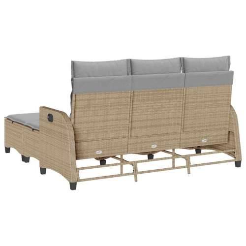 Vrtna garnitura - 3-dijelni set vrtnih sofa od poliratana s jastucima bež L - bež i siva 1 Cijena
