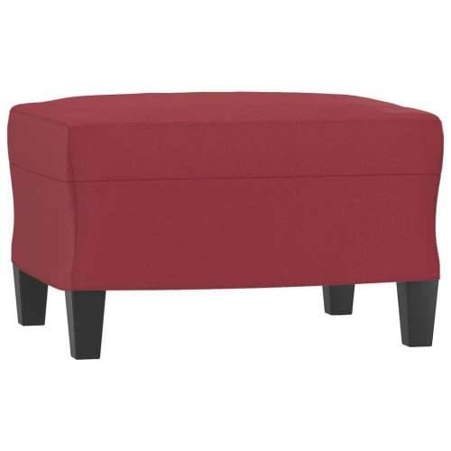 3-dijelni set sofa s jastucima boja vina od umjetne kože - boja crnog vina S osloncem za noge Cijena