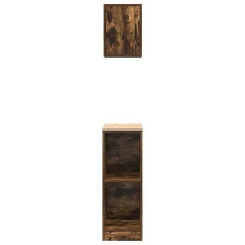 Garažni ormarići 2 kom boja hrasta od konstruiranog drva - Dimljeni hrast 30 x 51 x 85 cm 1 2 police Cijena