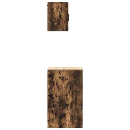 Garažni ormarići 2 kom boja hrasta od konstruiranog drva - Dimljeni hrast 30 x 51 x 85 cm 1 2 police Cijena