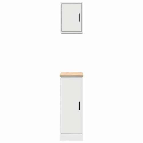 Garažni ormarići 2 kom bijeli od konstruiranog drva - Bijela 30 x 51 x 85 cm 1 1 vrata Cijena