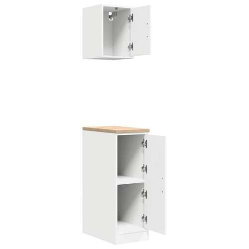 Garažni ormarići 2 kom bijeli od konstruiranog drva - Bijela 30 x 51 x 85 cm 1 1 vrata Cijena