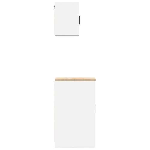 Garažni ormarići 2 kom bijeli od konstruiranog drva - Bijela 30 x 51 x 85 cm 1 1 vrata Cijena