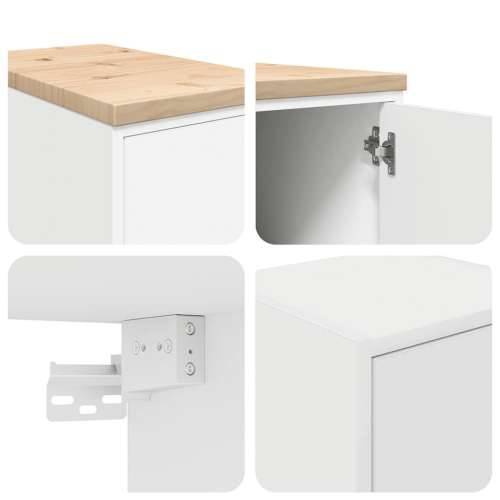 Garažni ormarići 2 kom bijeli od konstruiranog drva - Bijela 30 x 51 x 85 cm 1 1 vrata Cijena