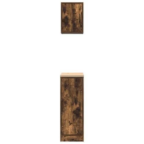 Garažni ormarići 2 kom boja hrasta od konstruiranog drva - Dimljeni hrast 30 x 51 x 85 cm 1 1 vrata Cijena