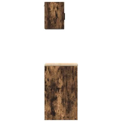 Garažni ormarići 2 kom boja hrasta od konstruiranog drva - Dimljeni hrast 30 x 51 x 85 cm 1 1 vrata Cijena