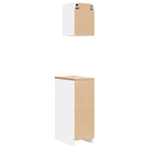 Garažni ormarići 2 kom bijeli od konstruiranog drva - Bijela 30 x 51 x 85 cm 1 4 ladice 4 zásuvky Cijena