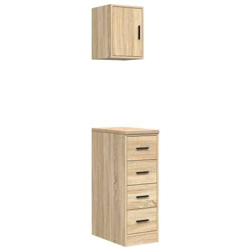 Garažni ormarići 2 kom boja hrasta sonome od konstruiranog drva - sonoma hrast 30 x 51 x 85 cm 1 4 ladice 4 zásuvky Cijena