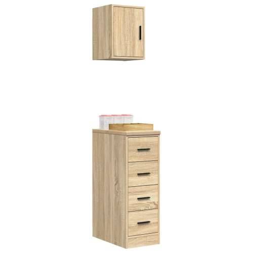 Garažni ormarići 2 kom boja hrasta sonome od konstruiranog drva - sonoma hrast 30 x 51 x 85 cm 1 4 ladice 4 zásuvky Cijena