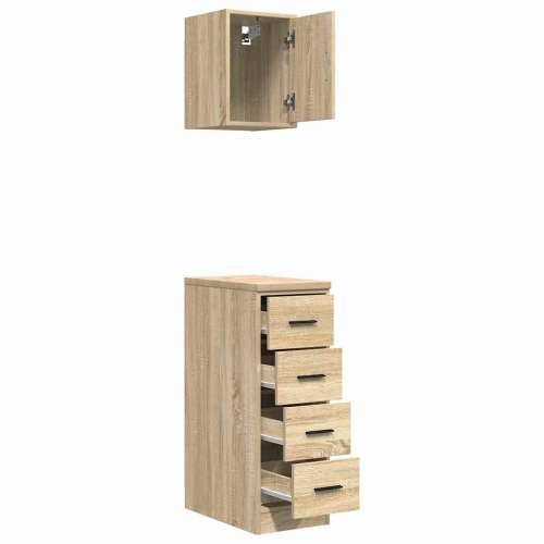 Garažni ormarići 2 kom boja hrasta sonome od konstruiranog drva - sonoma hrast 30 x 51 x 85 cm 1 4 ladice 4 zásuvky Cijena