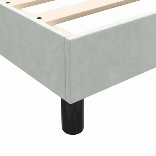 Box Spring krevet s madracem svijetlo sivi 80x220 cm samt - Svjetlosiva 80 x 220 cm Obično s čavlima Cijena