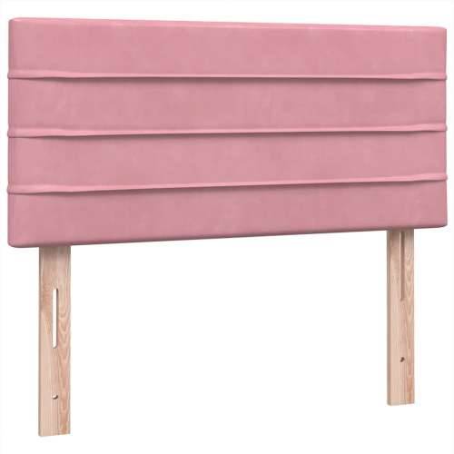 Box spring krevet s madracem ružičasti 80 x 220 cm baršunasti - Ružičasta 80 x 220 cm vodoravne pruge Cijena