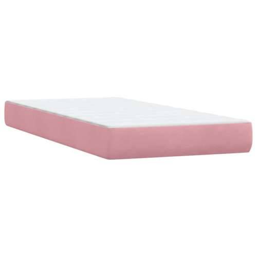 Box Spring krevet s madracima ružičasti 200x210 cm baršun - Ružičasta 200 x 210 cm Okomite pruge Cijena