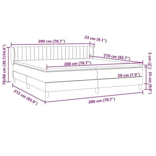 Box Spring krevet s madracima ružičasti 200x210 cm baršun - Ružičasta 200 x 210 cm Okomite pruge Cijena