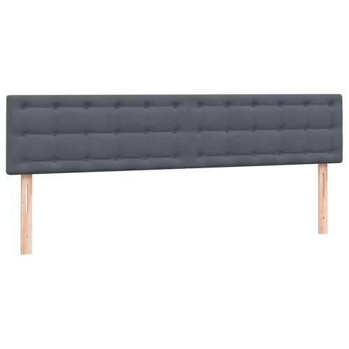Box Spring krevet s madracima tamno sivi 200x210 cm baršun - Tamno siva 200 x 210 cm gumbi Cijena