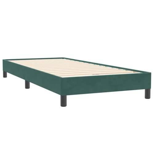 Box Spring krevet s madracem tamnozeleni 80x220 cm baršun - Tamnozelena 80 x 220 cm gumbi Cijena