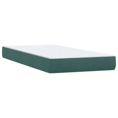 Box Spring krevet s madracem tamnozeleni 80x220 cm baršun - Tamnozelena 80 x 220 cm gumbi Cijena